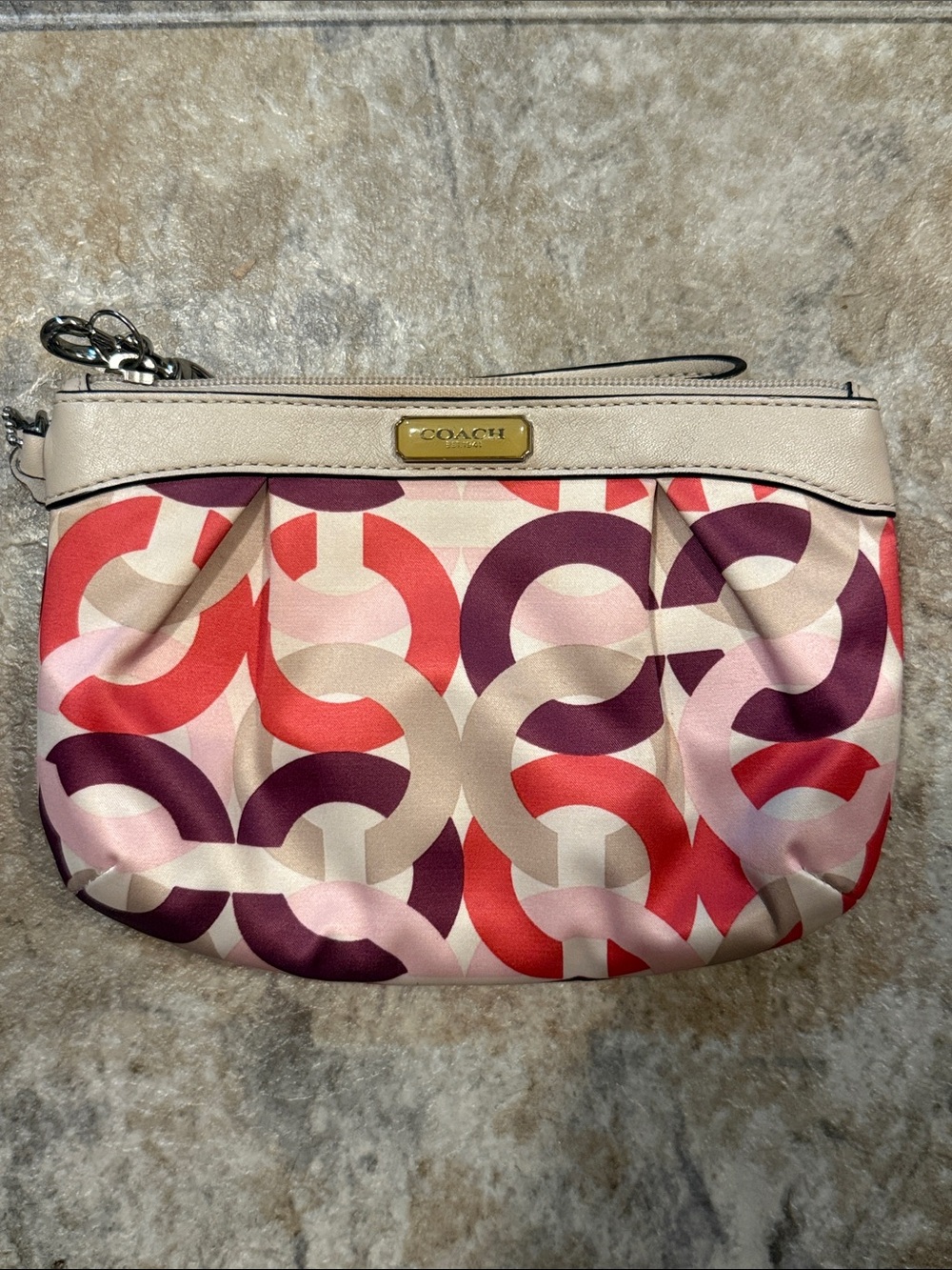 Coach Ashley Scarf Print Wristlet